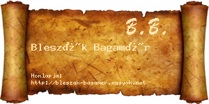 Bleszák Bagamér névjegykártya